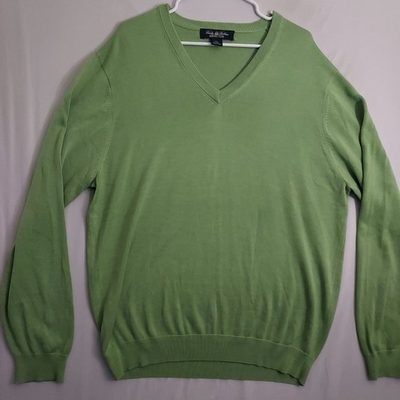 Brooks Brothers Other - Brooks Brothers Sweater Mens Extra Large Silk Blend V Neck Country Club Green